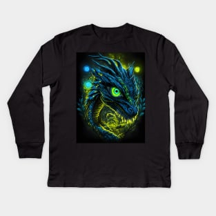 Retro Hypnoscale Dragon Kids Long Sleeve T-Shirt